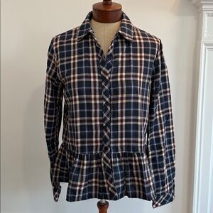 Maven West Revolve Womens Plaid Blouse Size XS